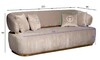 Миниатюра фото диван трехместный велюр серый garda decor 102an-div-1303-ser | 220svet.ru