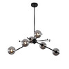 Миниатюра фото потолочная люстра на штанге delight collection 9303p-6 black/smoky | 220svet.ru
