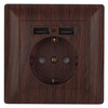 Миниатюра фото розетка эра intro solo schuko p+e 16a 250v со шторками 2хusb венге 4-410-10 б0043408 | 220svet.ru