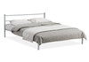 Миниатюра фото кровать полутораспальная  woodville фади 140х200 серая 462537 | 220svet.ru