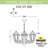 Миниатюра фото подвесной уличный светильник fumagalli sichem/saba 3l k22.120.s30.wye27 | 220svet.ru