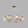 Миниатюра фото подвесная люстра ilamp dallas 2078-d890 br | 220svet.ru
