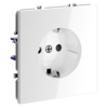 Миниатюра фото розетка встраиваемая с заземлением и защитными шторками, 16а voltum s70 vls040201 (белый глянцевый) | 220svet.ru