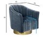 Миниатюра фото кресло вращающееся велюр garda decor 48my-w2588 ltb go голубой | 220svet.ru