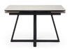 Миниатюра фото керамический стол раскладной woodville памелла 140(200)х80 carmen light grey / черный 625824 | 220svet.ru