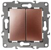 Миниатюра фото выключатель двухклавишный эра 12 10ax 250v 12-1004-14 б0019313 | 220svet.ru