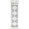 Миниатюра фото рамка для розеток и выключателей эра arktik 16-5004-03 на 4 поста алюминий б0070576 | 220svet.ru