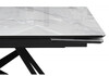 Миниатюра фото стол стеклянный раскладной woodville блэкберн 140(200)х80х75 белый мрамор кристл / черный 612167 | 220svet.ru