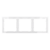 Миниатюра фото рамка пластиковая на 3 поста voltum s70 vls100301 (белый глянцевый) | 220svet.ru