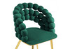 Миниатюра фото стул на металлокаркасе woodville ball green / gold 15763 | 220svet.ru