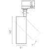 Миниатюра фото трековый однофазнйы светильник 5w 314lm/185lm 4000k lightstar stella quattro s3075606 | 220svet.ru