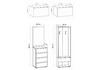 Миниатюра фото прихожая woodville роут белый / графит комплектация 7 620676 | 220svet.ru
