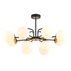 Миниатюра фото потолочная люстра на штанге lumion elrona 8375/12c черный/латунь | 220svet.ru