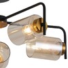 Миниатюра фото потолочная люстра illumico il8248-5cou-79 bk gd | 220svet.ru