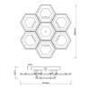 Миниатюра фото потолочная светодиодная люстра escada hexagon 10204/7led | 220svet.ru
