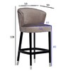 Миниатюра фото стул барный велюр жемчужно-серый garda decor 48my-4115-b peg | 220svet.ru