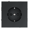 Миниатюра фото розетка встраиваемая с заземлением и защитными шторками, 16а voltum s70 vls040207 (графит) | 220svet.ru