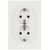 Миниатюра фото розетка эра arktik 16-2105-01 двойная с заземлением 2x2p+e schuko со шторками 16а-250в белый б0070454 | 220svet.ru