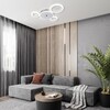 Миниатюра фото потолочная светодиодная люстра escada saturn 10268/4led silver | 220svet.ru