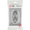 Миниатюра фото розетка эра arktik 16-2104-03 двойная с заземлением 2x2p+e schuko 16а-250в алюминий б0070446 | 220svet.ru