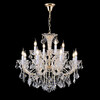 Миниатюра фото подвесная люстра crystal lux cristelle sp8+4 gold | 220svet.ru