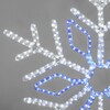 Миниатюра фото светодиодная снежинка "кристалл" ø1,1м бело-синяя, дюралайт на металлическом каркасе, ip65 ltc lc-13096 | 220svet.ru