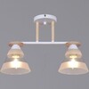 Миниатюра фото потолочная люстра reluce 01630-0.3-02 wh+wood | 220svet.ru